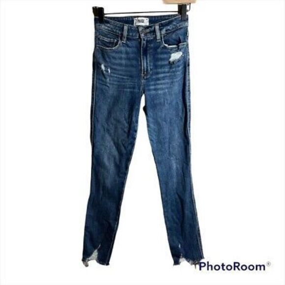 Paige womens Hoxton Ankle Skinny‎ distressed jeans size 25 - Picture 1 of 6